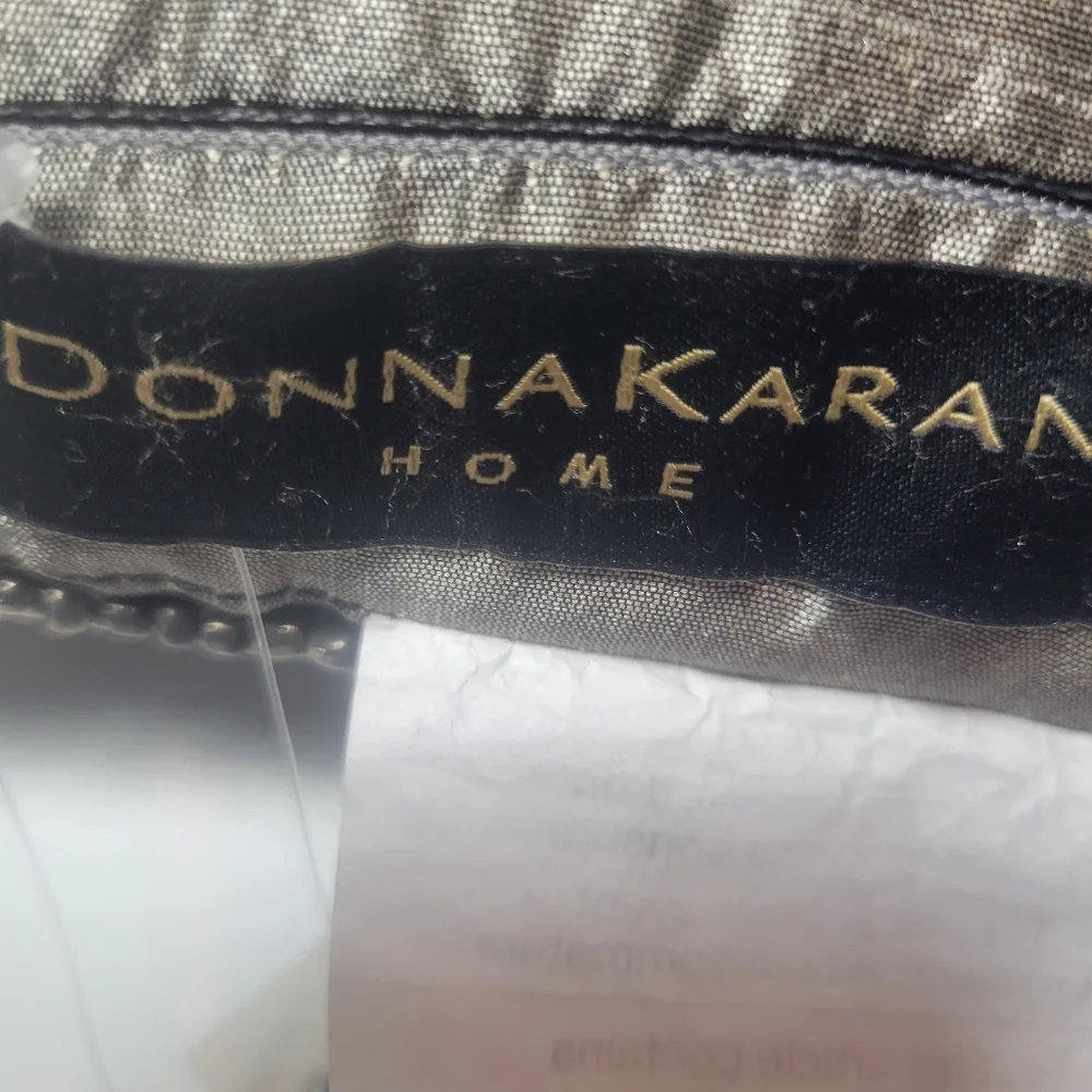 New Rare Donna Karan Metallic Beaded Accent Pillow Hard To Find